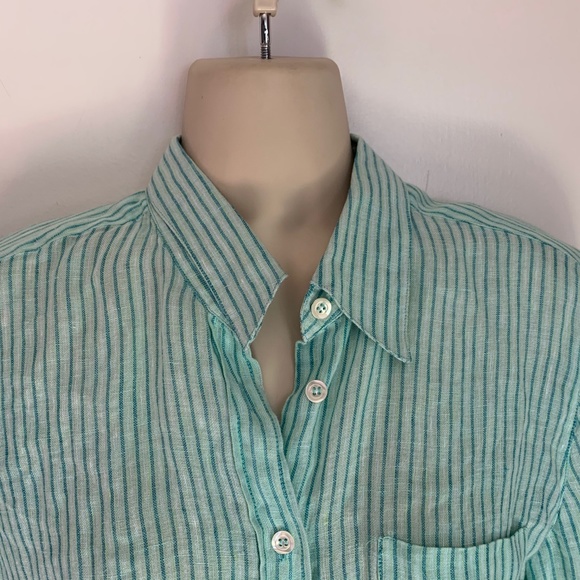 Weekend Max Mara linen striped button down - Picture 2 of 8